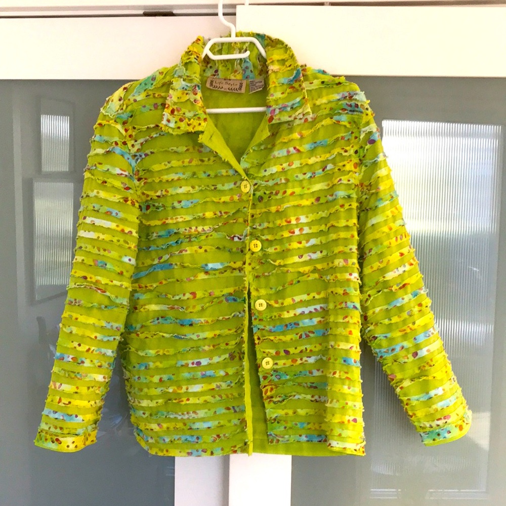 Cotton fun lime green jacket